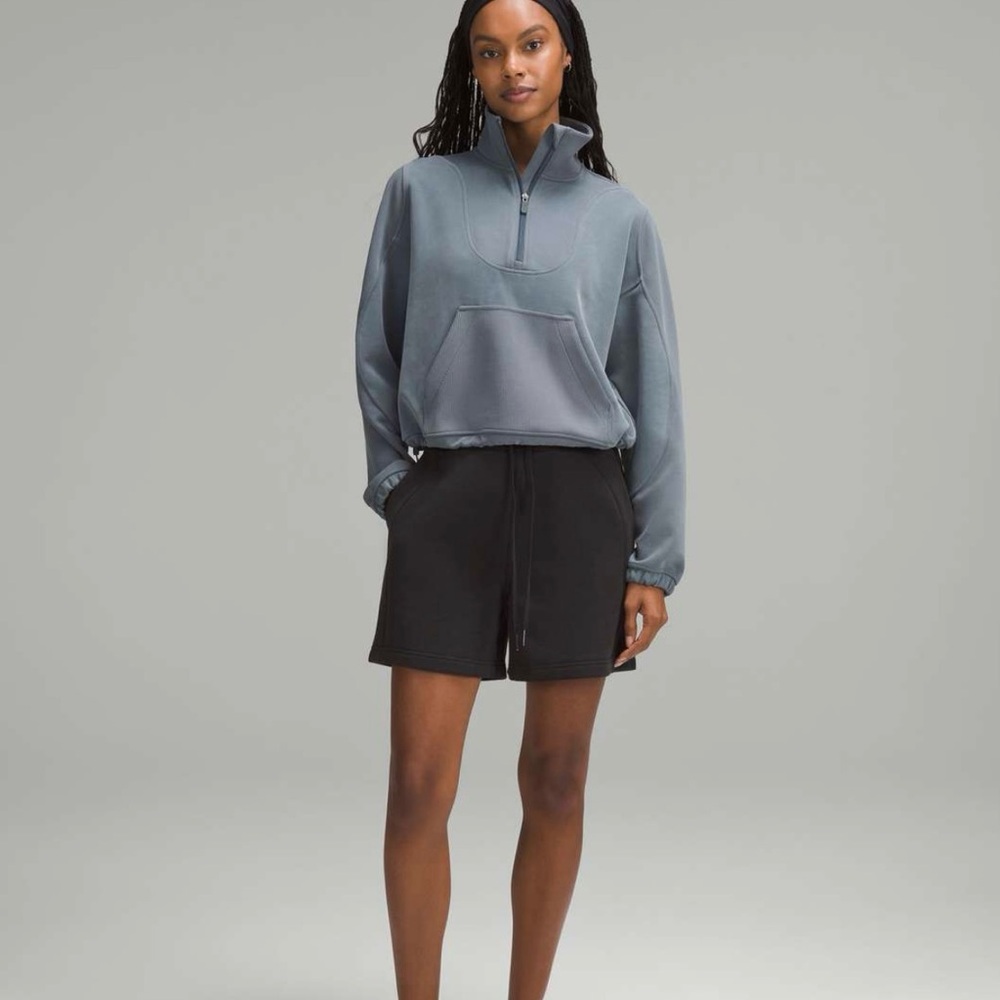 Lululemon brushed softstreme oil grey half zip